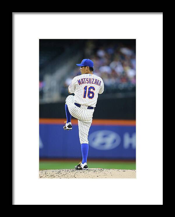 American League Baseball Framed Print featuring the photograph Daisuke Matsuzaka by Al Bello