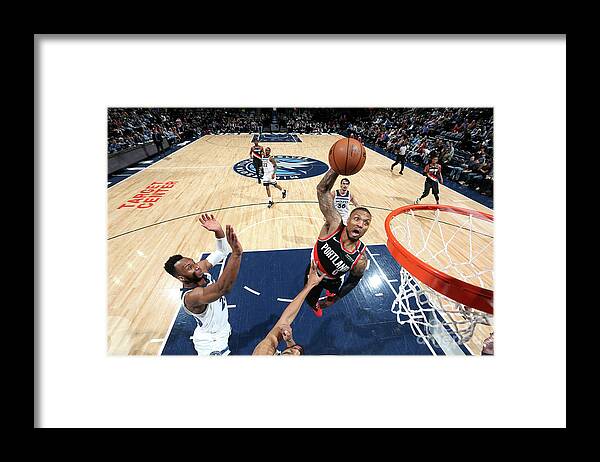 Nba Pro Basketball Framed Print featuring the photograph Damian Lillard by David Sherman