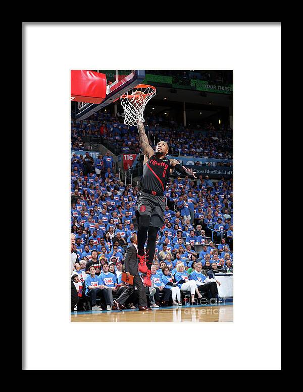 Playoffs Framed Print featuring the photograph Damian Lillard by Joe Murphy