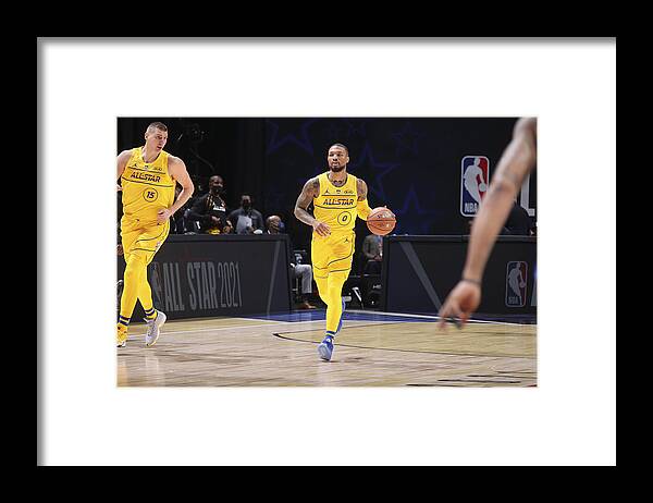 Damian Lillard Framed Print featuring the photograph Damian Lillard #2 by Nathaniel S. Butler