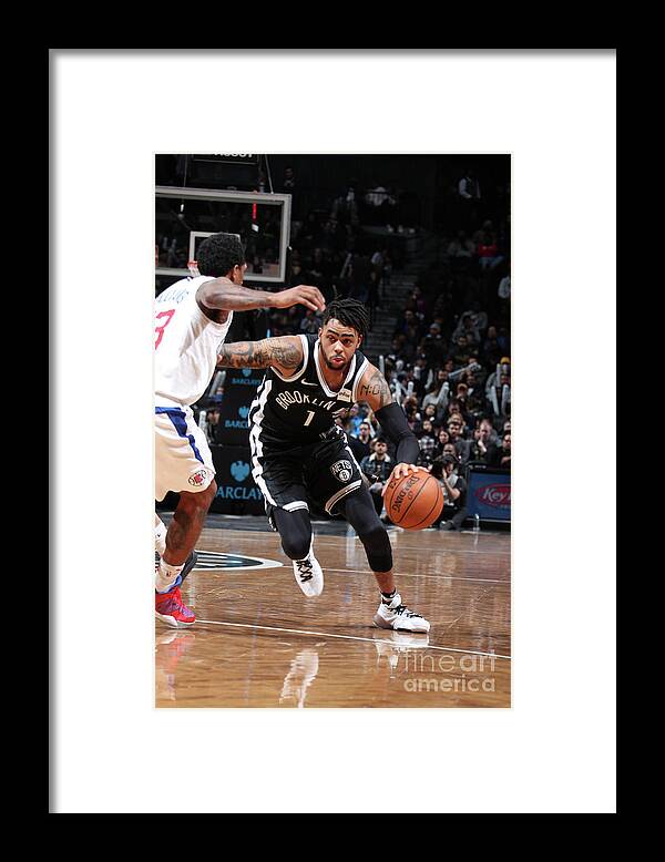 Nba Pro Basketball Framed Print featuring the photograph D'angelo Russell by Nathaniel S. Butler