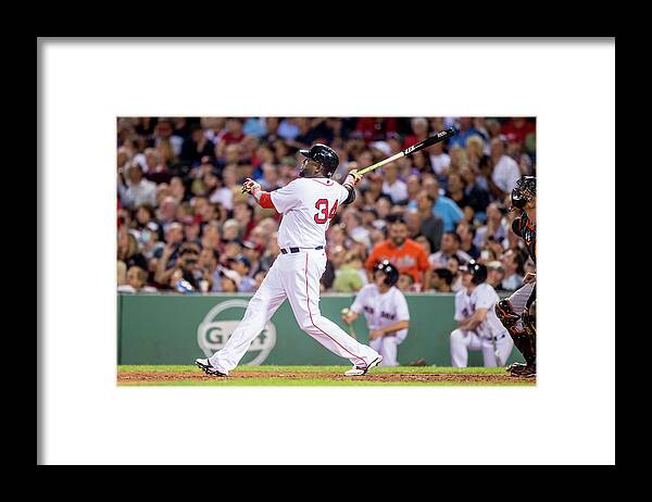 People Framed Print featuring the photograph David Ortiz #2 by Billie Weiss/boston Red Sox