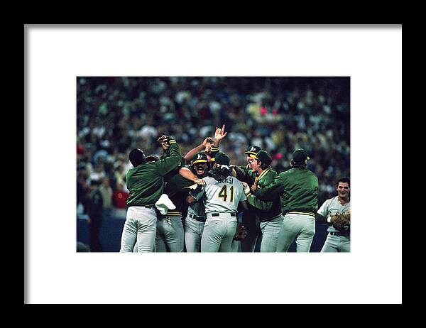 Candlestick Park Framed Print featuring the photograph Dennis Eckersley #2 by Mlb Photos