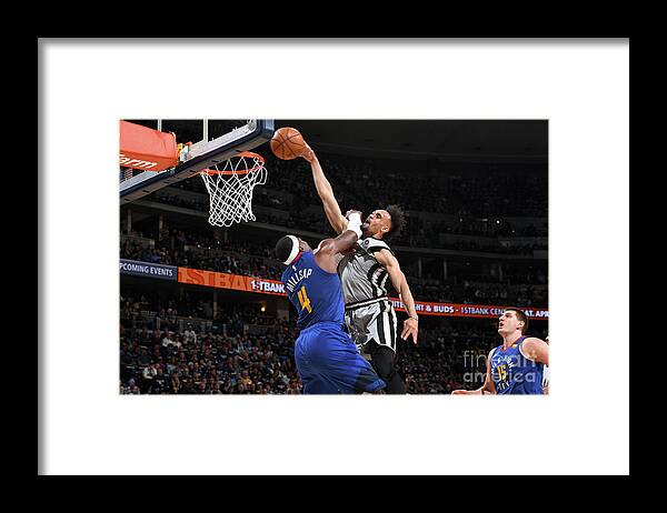 Playoffs Framed Print featuring the photograph Derrick White by Garrett Ellwood