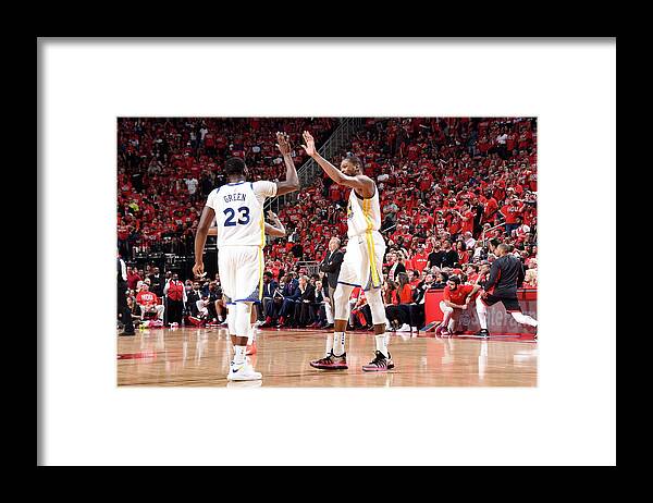 Playoffs Framed Print featuring the photograph Draymond Green and Kevin Durant by Andrew D. Bernstein
