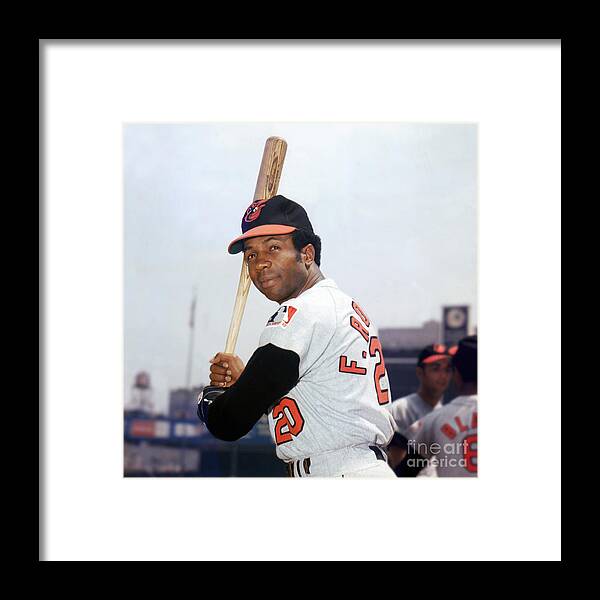 American League Baseball Framed Print featuring the photograph Frank Robinson by Louis Requena