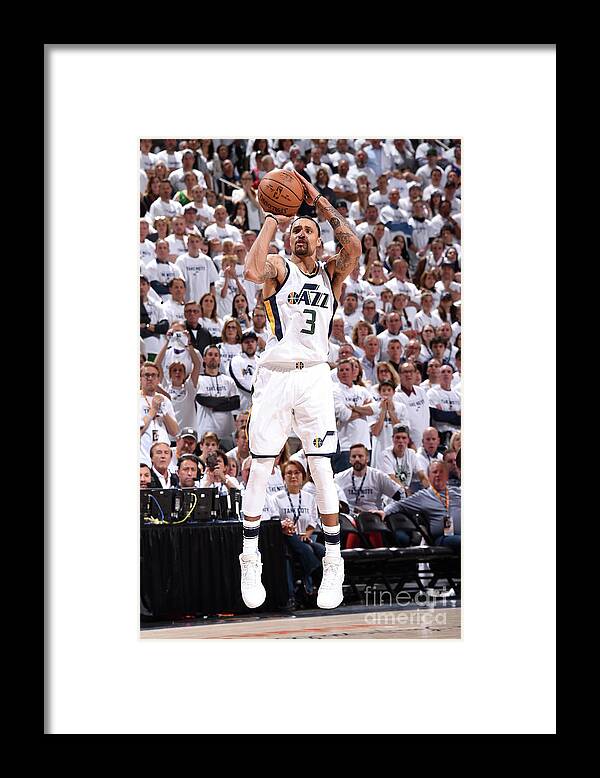 Playoffs Framed Print featuring the photograph George Hill by Andrew D. Bernstein
