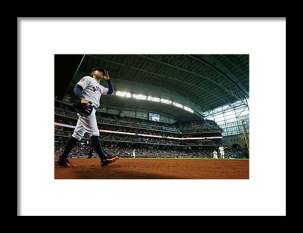 People Framed Print featuring the photograph George Springer by Scott Halleran