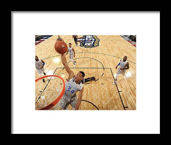 Giannis Antetokounmpo Framed Print featuring the photograph Giannis Antetokounmpo by Andrew D. Bernstein