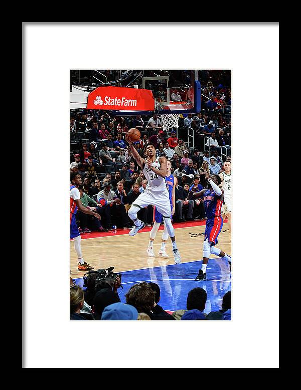 Giannis Antetokounmpo Framed Print featuring the photograph Giannis Antetokounmpo by Chris Schwegler