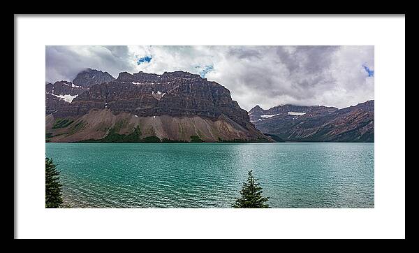_canada Framed Print featuring the photograph Glacier Melt Lakes and Mountains. #2 by Tommy Farnsworth