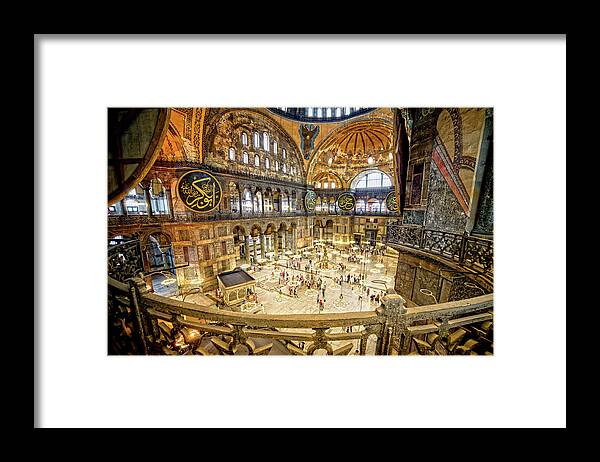 Hagia Framed Print featuring the photograph Hagia Sophia Interior #1 by Artur Bogacki