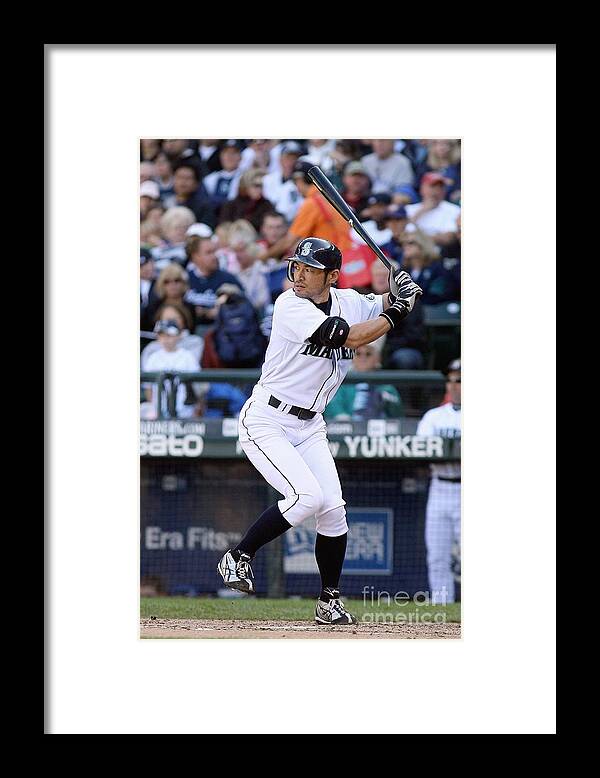 American League Baseball Framed Print featuring the photograph Ichiro Suzuki by Otto Greule Jr