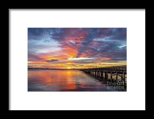 Sun Framed Print featuring the photograph Indian River Sunrise #2 by Tom Claud