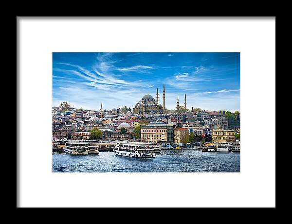 Istanbul Framed Print featuring the photograph Istanbul the capital of Turkey #2 by Seqoya