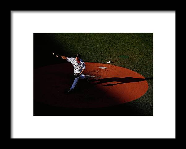 People Framed Print featuring the photograph Jake Peavy by Jared Wickerham