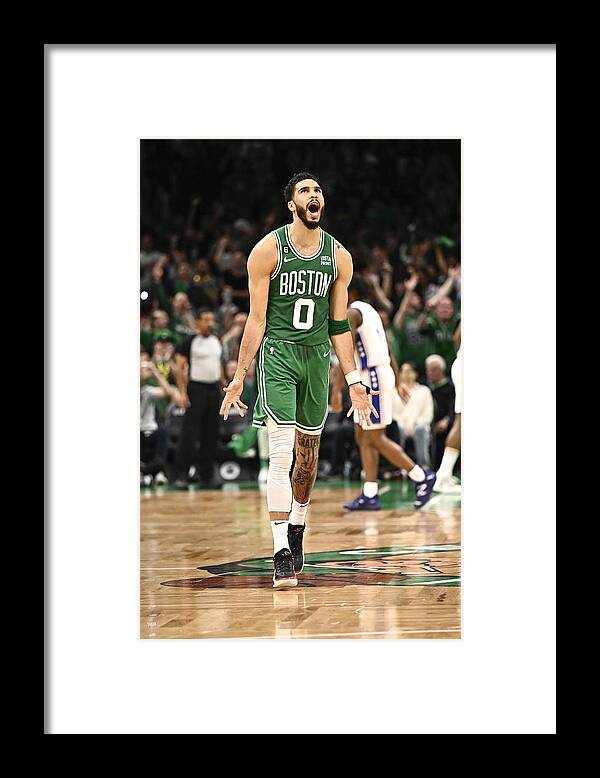 Playoffs Framed Print featuring the photograph Jayson Tatum #2 by David Dow