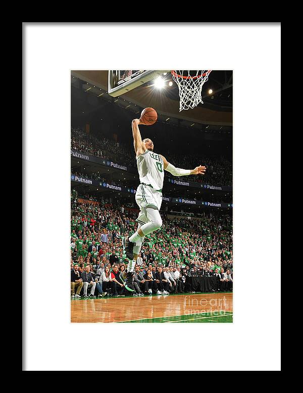 Playoffs Framed Print featuring the photograph Jayson Tatum by Jesse D. Garrabrant
