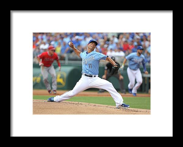 American League Baseball Framed Print featuring the photograph Jeremy Guthrie by Ed Zurga