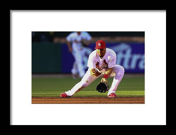 St. Louis Cardinals Framed Print featuring the photograph Jhonny Peralta by Dilip Vishwanat