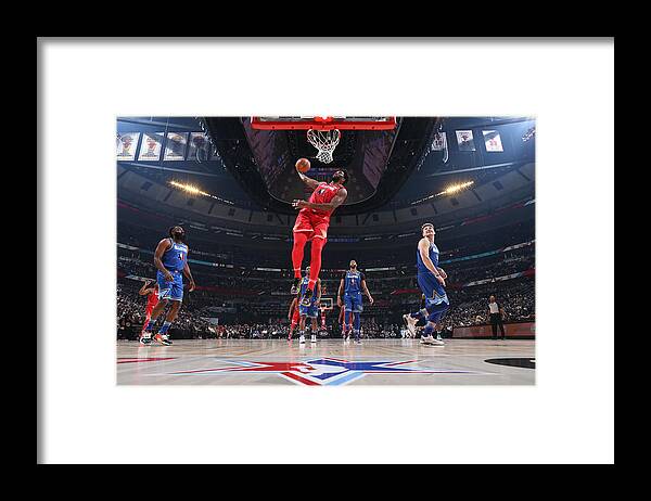 Joel Embiid Framed Print featuring the photograph Joel Embiid by Nathaniel S. Butler