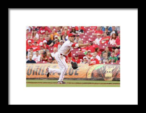 Great American Ball Park Framed Print featuring the photograph Joey Votto by Andy Lyons