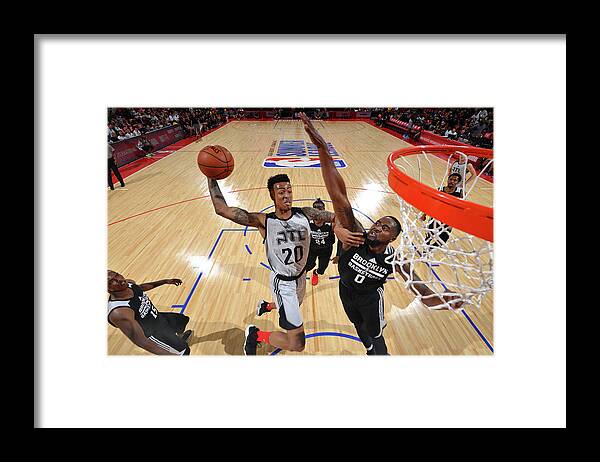 Nba Pro Basketball Framed Print featuring the photograph John Collins by David Dow