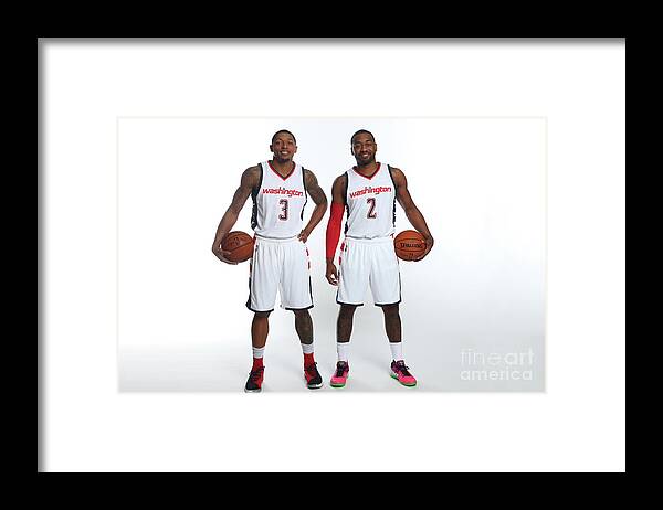 Nba Pro Basketball Framed Print featuring the photograph John Wall and Bradley Beal #2 by Ned Dishman