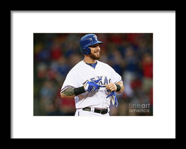 Second Inning Framed Print featuring the photograph Josh Hamilton by Ronald Martinez
