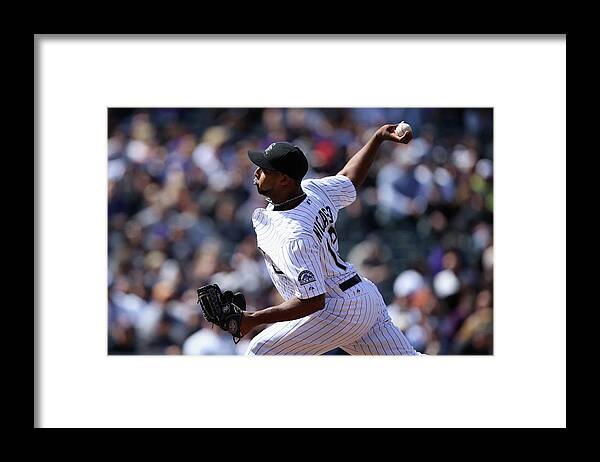 Baseball Pitcher Framed Print featuring the photograph Juan Nicasio by Doug Pensinger
