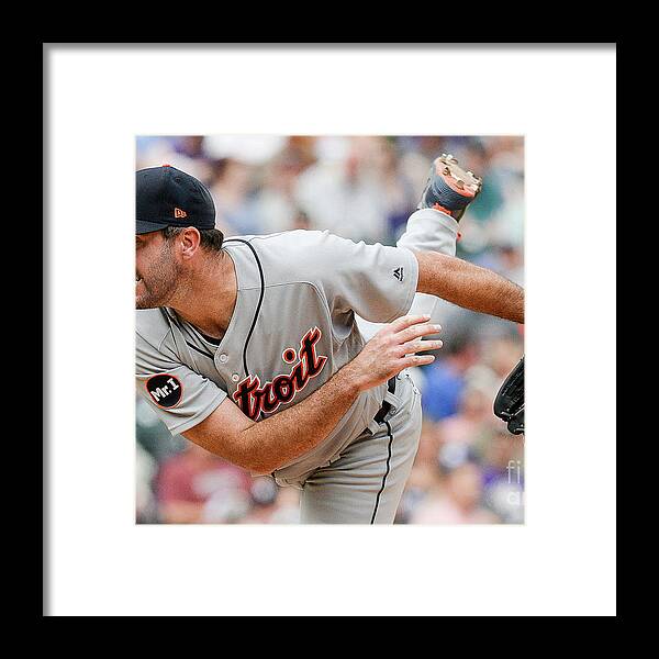 People Framed Print featuring the photograph Justin Verlander by Dustin Bradford