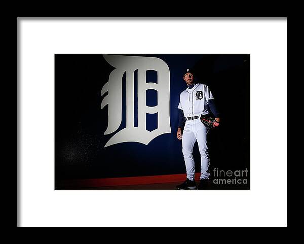 Media Day Framed Print featuring the photograph Justin Verlander by Kevin C. Cox