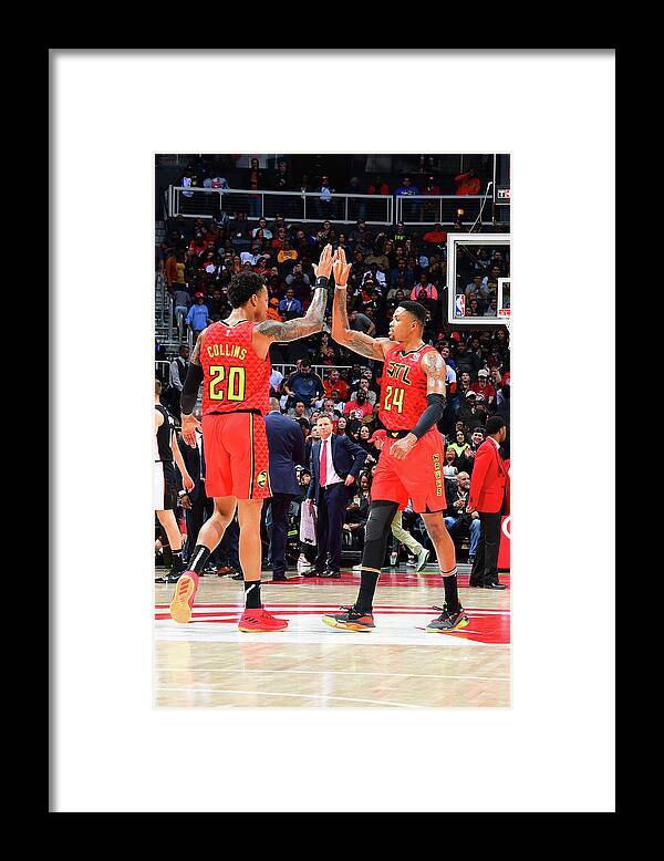 Atlanta Framed Print featuring the photograph Kent Bazemore and John Collins by Scott Cunningham