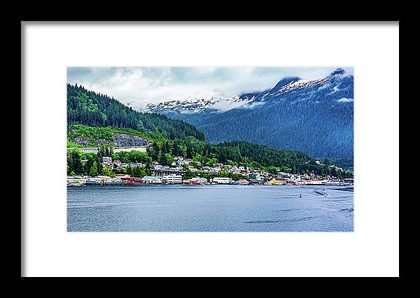 Ketchikan Framed Print featuring the digital art Ketchikan Alaska by SnapHappy Photos