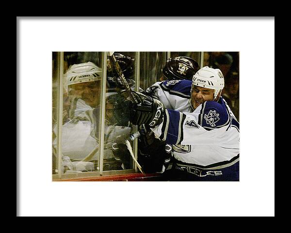 Anaheim Mighty Ducks Framed Print featuring the photograph Kings v Ducks #2 by Doug Benc