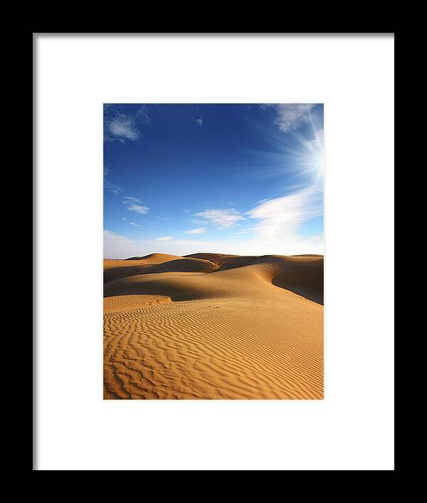 Desert Framed Print featuring the photograph Landsape In Desert #2 by Mikhail Kokhanchikov