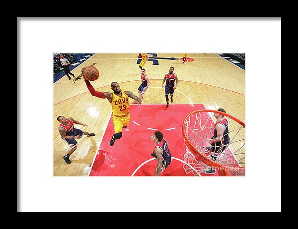 Nba Pro Basketball Framed Print featuring the photograph Lebron James by Ned Dishman