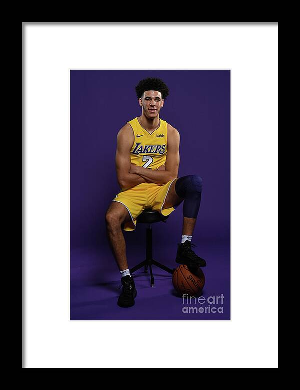 Media Day Framed Print featuring the photograph Lonzo Ball by Aaron Poole