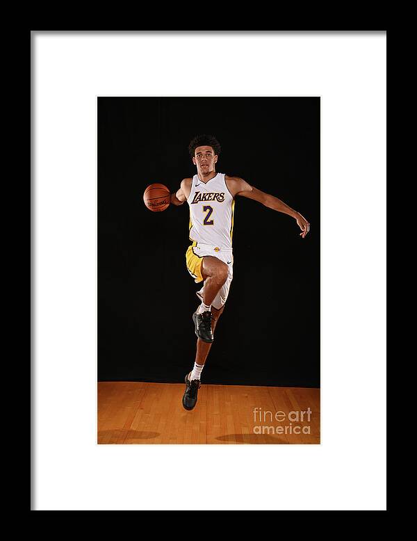 Nba Pro Basketball Framed Print featuring the photograph Lonzo Ball by Brian Babineau