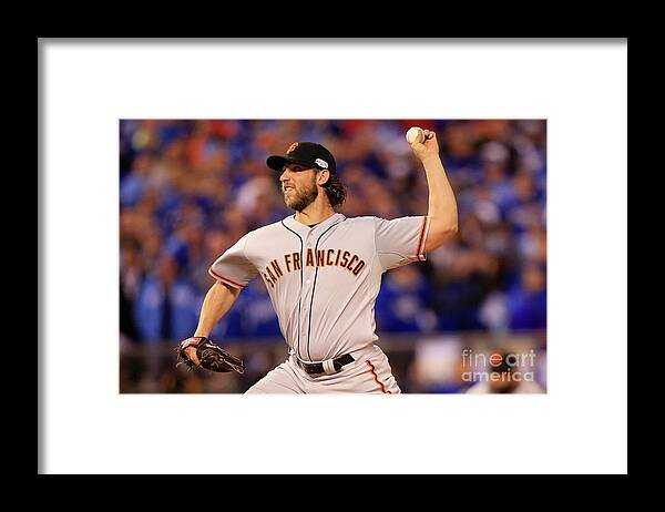 People Framed Print featuring the photograph Madison Bumgarner by Jamie Squire