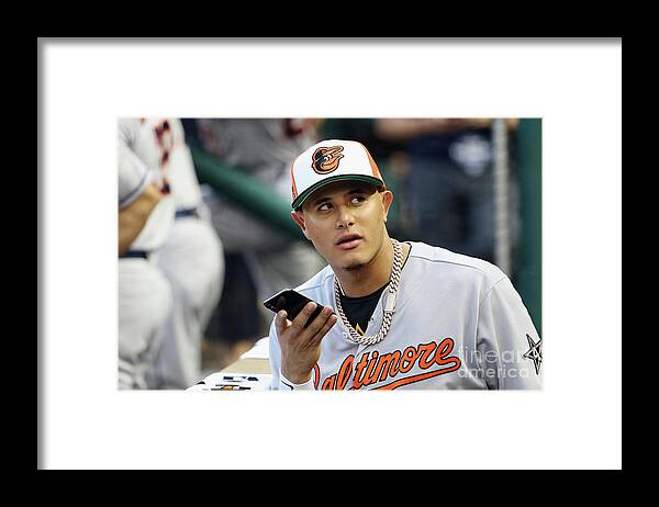 People Framed Print featuring the photograph Manny Machado by Rob Carr