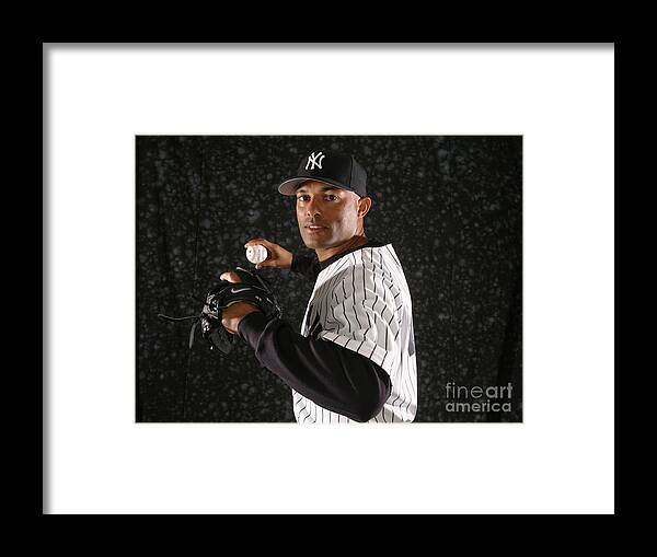Media Day Framed Print featuring the photograph Mariano Rivera #2 by Nick Laham