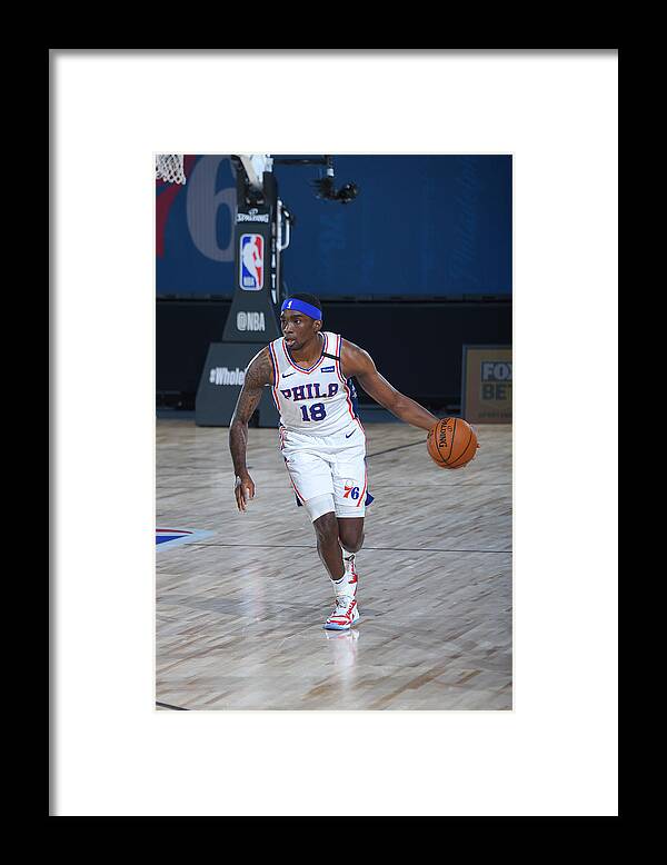 Shake Milton Framed Print featuring the photograph Memphis Grizzlies v Philadelphia 76ers by Bill Baptist