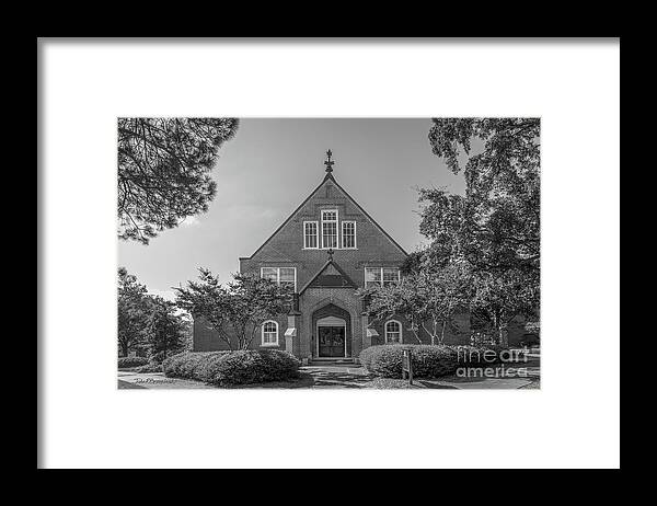 Mercer University Framed Print featuring the photograph Mercer University Groover Hall by University Icons