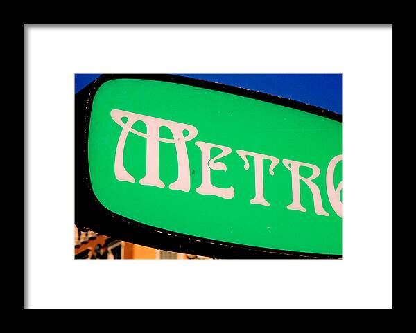 Travel Framed Print featuring the photograph Metro #2 by Claude Taylor