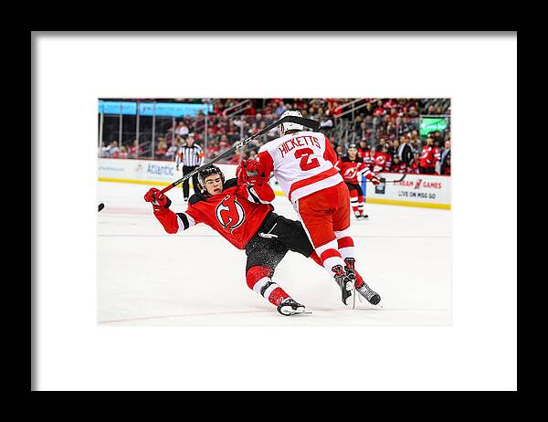 National Hockey League Framed Print featuring the photograph NHL: JAN 22 Red Wings at Devils #2 by Icon Sportswire