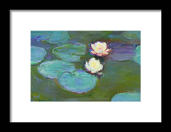 Claude Monet Framed Print featuring the painting Nympheas #2 by Claude Monet
