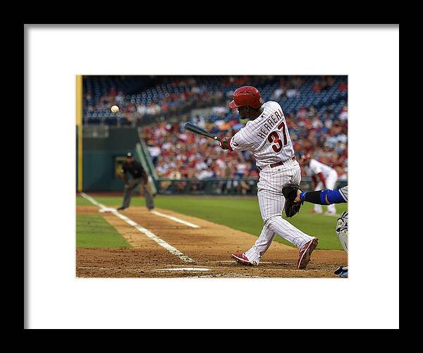 Citizens Bank Park Framed Print featuring the photograph Odubel Herrera #2 by Drew Hallowell