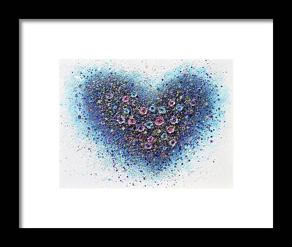 Heart Framed Print featuring the painting One Love #2 by Amanda Dagg