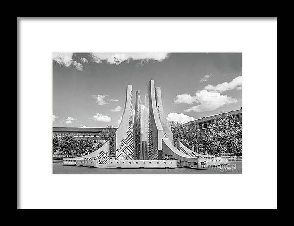 Purdue University Framed Print featuring the photograph Purdue University Fountain #2 by University Icons